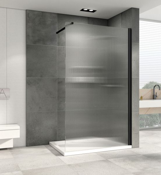 Душевая перегородка ABBER Immer Offen AG61091R8 90см чёрный